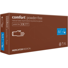 Comfort Púdermentes Latex kesztyű 100db M Powder-free védőkesztyű