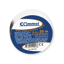 Commel Szigetelőszalag fehér 19mm x 20m 1 db villanyszerelés