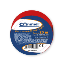 Commel Szigetelőszalag piros 19mm x 20m 1 db villanyszerelés