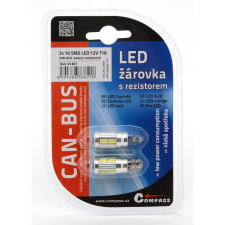 Compass 10 SMD LED 3chips 12V T10, 2 darab (33821) autóalkatrész