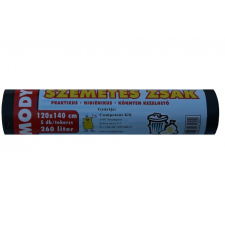 Competent Szemeteszsák 120x140 260 literes fekete, 40 mikron tisztító- és takarítószer, higiénia
