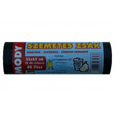 Competent Szemeteszsák 55x62 40 literes fekete, 10 mikron tisztító- és takarítószer, higiénia