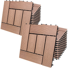  Composite Decking Tiles 22Pcs Terracotta 30x30cm Mosaic (994375) dekorburkolat