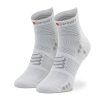 Compressport Unisex Magasszárú Zokni COMPRESSPORT - Pro Racing Socks V4.0 Run Low XU00047B_010 White/Alloy