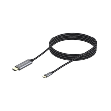 Conceptronic Kábel - ABBY10G (USB-C to HDMI, 4K/60Hz, harisnyázott, fekete, 2m) kábel és adapter
