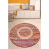  Conceptum Hypnose Carpet (120 cm) Multicolor Colored Jute Çap 120