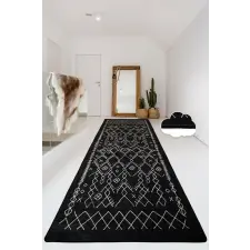  Conceptum Hypnose előszoba szőnyeg (80 x 150) fekete-fehér mintás - fekete lakástextília