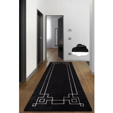 Conceptum Hypnose Hall Carpet (80 x 200) Black White Square - Black lakástextília