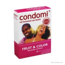  Condomi fruit &#038; color 3 db-os óvszer többfajta ízesítéssel óvszer