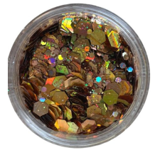  Confetti mix #14 arany körömdíszítő