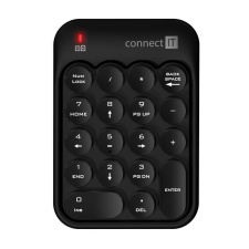 Connect IT Connect IT CKB0071BK 18 gomb, vezeték nélküli RF fekete numerikus billentyűzet billentyűzet