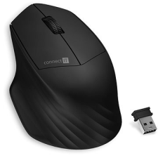 Connect IT Triple SmartSwitch vezeték nélküli egér, 2,4 GHz & BT, FEKETE egér