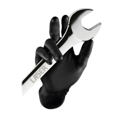 Connect Workshop Consumables Kesztyű Grippaz 100% Nitril 9/L - dobozos 50 db-os - FEKETE (CON-37306)