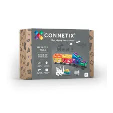  Connetix csempe - Mágneses építőkészlet Rainbow Vehicles 50 db barkácsolás, építés