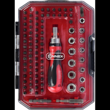 CONNEX dugókulcs és bitkészlet racsnis csavarhúzóval, 89 db (COXB973989) szerszám kiegészítő