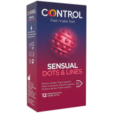 CONTROL CONDOMS CONTROL - ÉRZÉKI PONTOK ÉS VONALAK PONTOK ÉS STRIÁK 12 DB óvszer