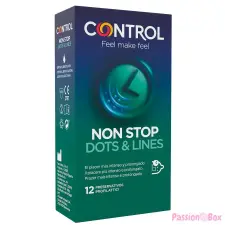 CONTROL CONDOMS CONTROL - NONSTOP PONTOK ÉS VONALAK ÓVSZER 12 DB óvszer