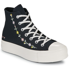Converse Magas szárú edzőcipők CHUCK TAYLOR ALL STAR LIFT FLORAL EMBROIDERY Fekete 38