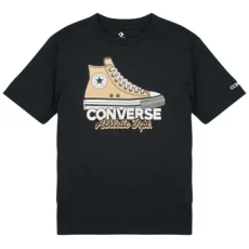 Converse Rövid ujjú pólók CNV SNKR GFX TEE Fekete 10 / 12 ans