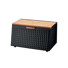  Cookline Hibisco Kenyértároló doboz bambusz fedővel - 35,5x17x19,5 cm - Fekete, fa papírárú, csomagoló és tárolóeszköz