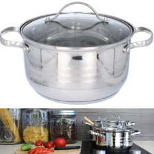 CookLine rozsdamentes acél Edény fedővel 22cm #ezüst edény