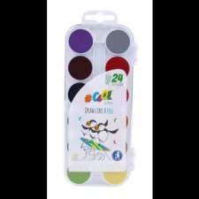 COOL BY VICTORIA Cool by Victoria: Vízfesték, 24 mm - 24 szín kréta, festék és papír