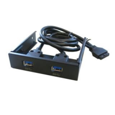 Cooler előlapi USB 3.0 alaplapi kivezetés (2 port, fekete) kábel és adapter