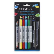 COPIC Ciao alkoholos marker készlet, Brights (5+1 db) filctoll, marker