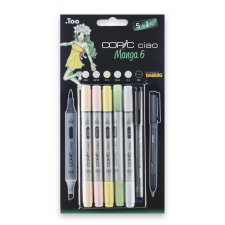 COPIC Ciao alkoholos marker készlet, Manga 6 - (5+1 db) filctoll, marker