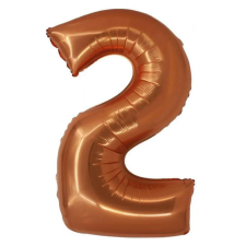  Copper, Réz 2-es szám fólia lufi 76 cm party kellék
