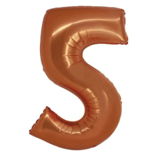  Copper, Réz 5-ös szám fólia lufi 76 cm party kellék