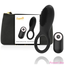 COQUETTE TOYS COQUETTE Chic Desire Távirányítós, újratölthető péniszgyűrű fekete-arany péniszgyűrű