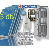 Cordivari Napkollektor rendszer Cordivari 500 literes pufferrel fűtés rásegítésre: 5 db sikkollektor + 500 literes 2 hőcserélős puffertároló + szivattyú állomás + vezérlés + tágulási tartály