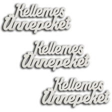 Corolla Exp-Imp. Kft Kellemes Ünnepeket felirat fehér15cm 3db/csom dekorációs kellék