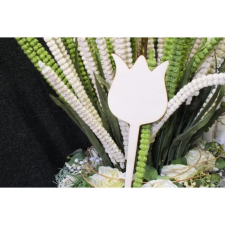 Corolla Exp-Imp. Kft Natúr fa - Beszúrható tábla tulipán 37cm dekorációs kellék