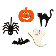 Corolla Exp-Imp. Kft Natúr fa - Halloween szett 5db/csomag dekorációs kellék