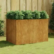  corten acél kerti magaságyás 120x80x80 cm kerti tárolás