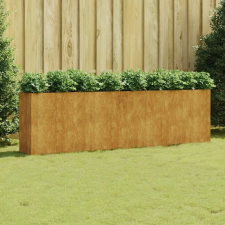  corten acél kerti magaságyás 280x40x80 cm kerti tárolás