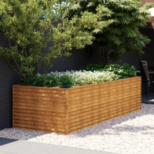  corten acél kerti magaságyás 290x100x69 cm kerti tárolás