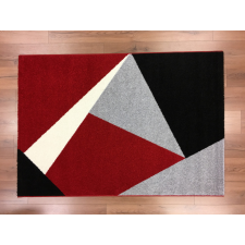 CORTINATEX Barcelona 198 piros-fekete geometriai mintás szőnyeg 160x230 cm lakástextília
