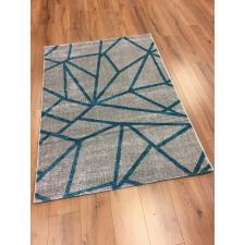 CORTINATEX Barcelona E738 kék geometriai mintás szőnyeg 80x150 cm lakástextília