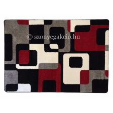 CORTINATEX Fekete-piros kockás2 szőnyeg 60x110 cm lakástextília