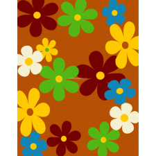 CORTINATEX Trendy Kids Narancs virágos D236A szőnyeg 280x360 cm lakástextília