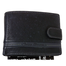 Corvo Bianco , fekete, tűzött betétes, nyomott logós, patentos nyelves pénztárca CVL1021T pénztárca
