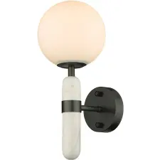 Cosmolight glamour modern fali lámpa la spezia fehér fekete cosw01350bk világítás