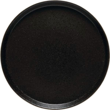 Costa Nova Sekély tányér, Costa Nova Notos 23,8 cm, fekete, megemelt perem tányér és evőeszköz