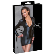  Cottelli Bondage - Fényes, testre simuló ruha, kötözővel (fekete) fantázia ruha