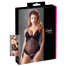 Cottelli Collection Cottelli - Bársonyos, variálható body (fekete) [Opció: 85C/L] body