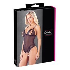 Cottelli Collection Cottelli - csipkés, gyöngyös nyitott body (fekete) [Opció: XL] body