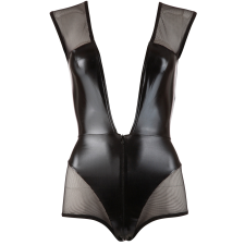 Cottelli Collection Wetlook áttetsző Body, fekete body